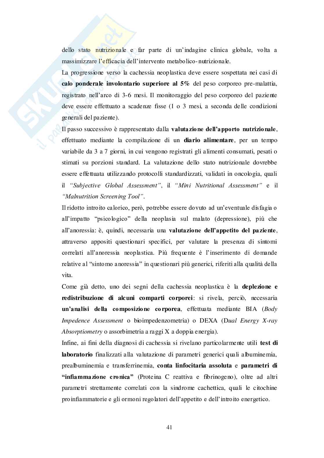 Ruolo della nutrizione nel trattamento del paziente neoplastico Pag. 46