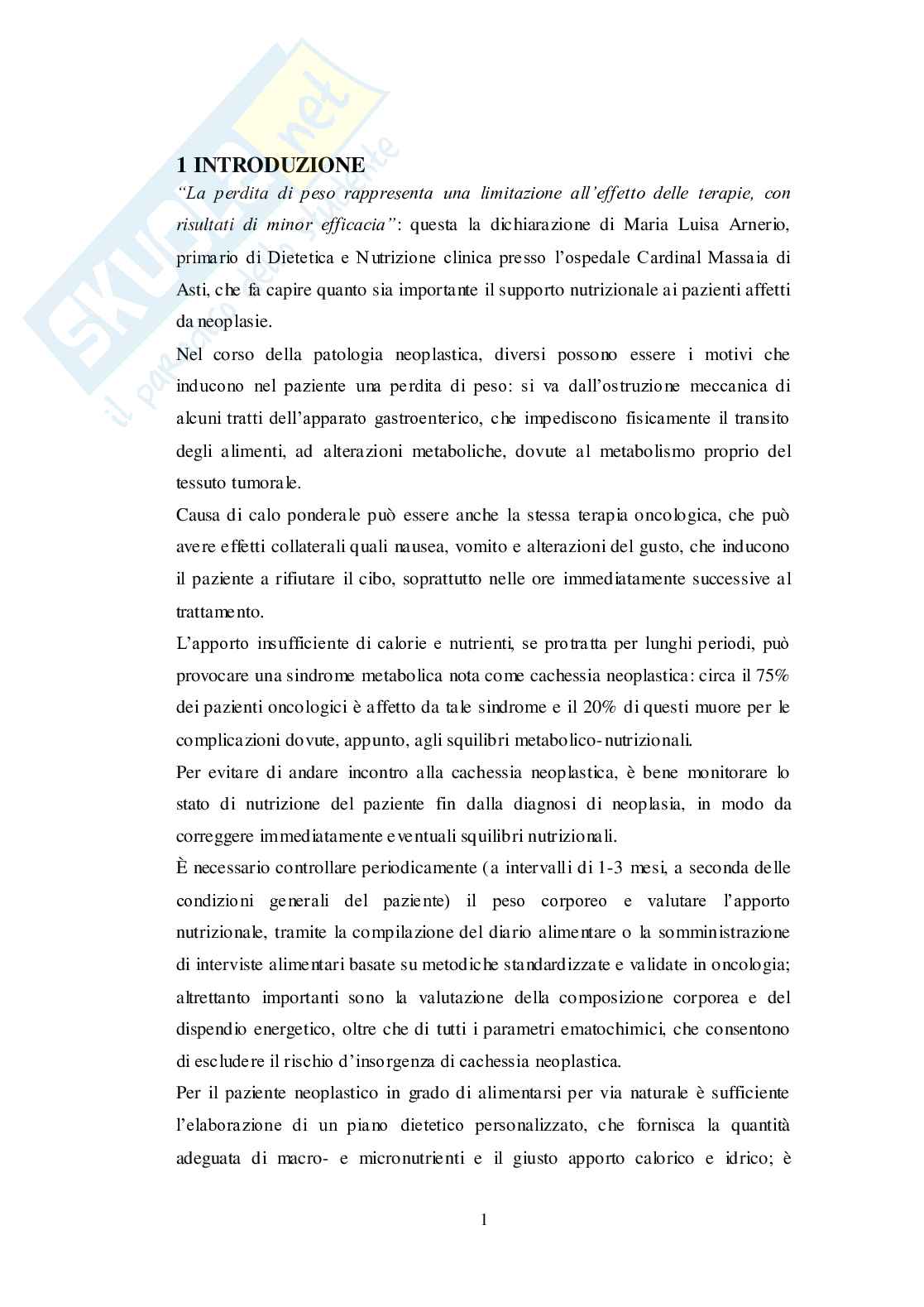 Ruolo della nutrizione nel trattamento del paziente neoplastico Pag. 6