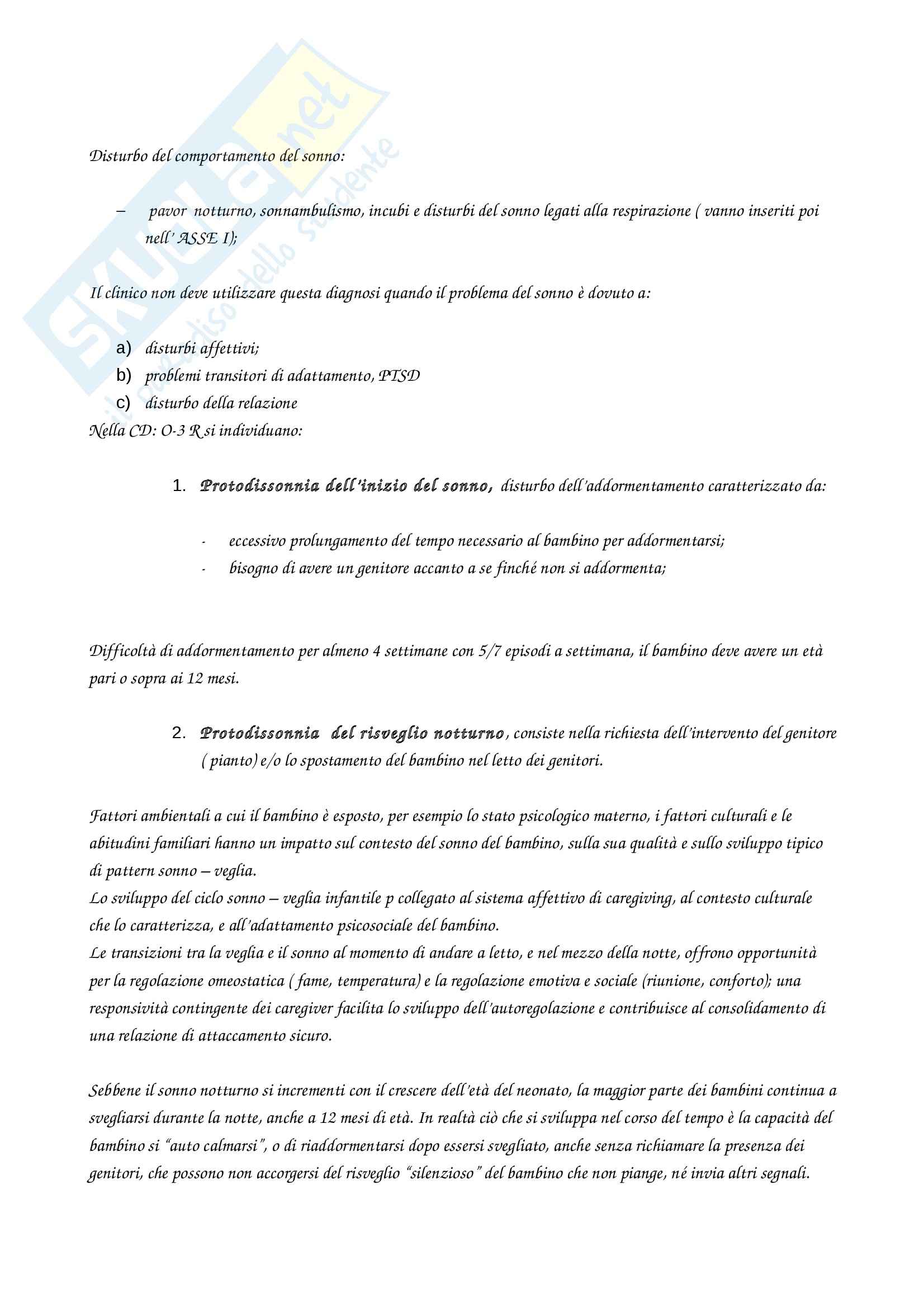 Riassunto esame Psicopatologia dello sviluppo, prof. Speranza, libro consigliato Manuale di psicoiopatologia dello sviluppo di Ammaniti Pag. 41