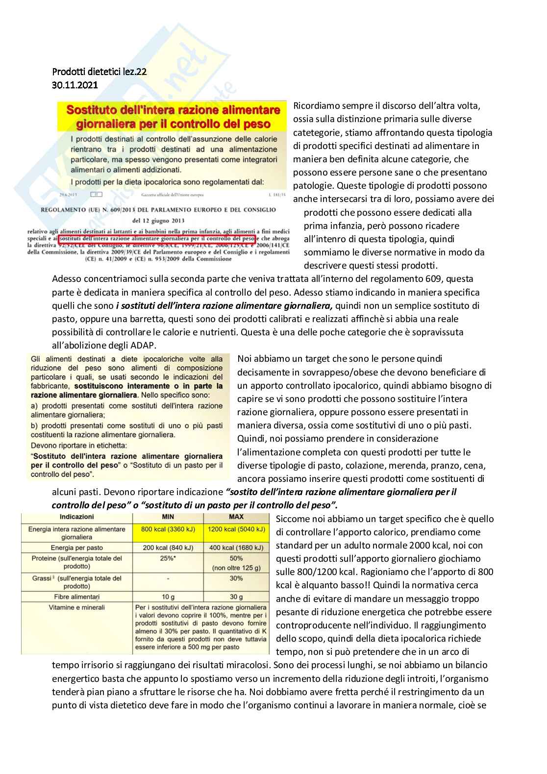 Prodotti dietetici - parte 8 Pag. 1