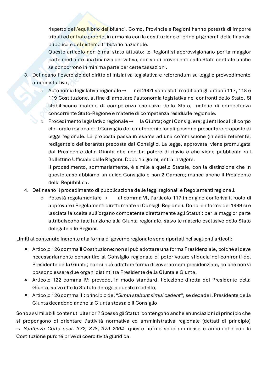 Riassunto esame Diritto Costituzionale, Prof. Biondi Francesca, libro consigliato Diritto costituzionale, Martines  Pag. 66