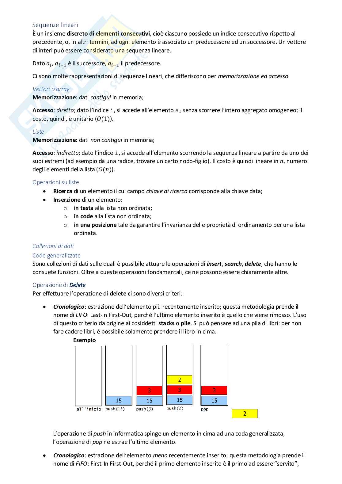 Appunti del corso di Algoritmi e programmazione Pag. 31