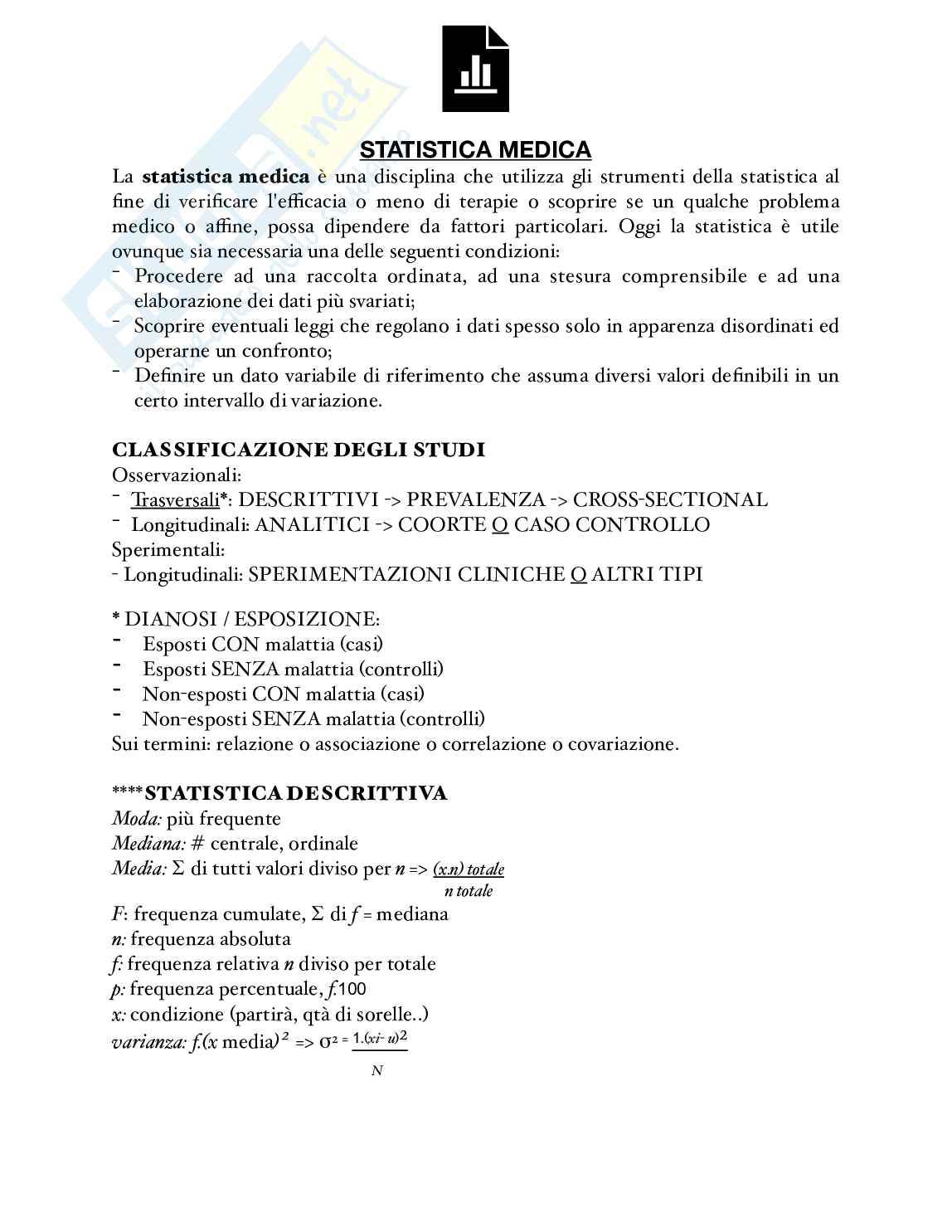 Statistica medica Pag. 1