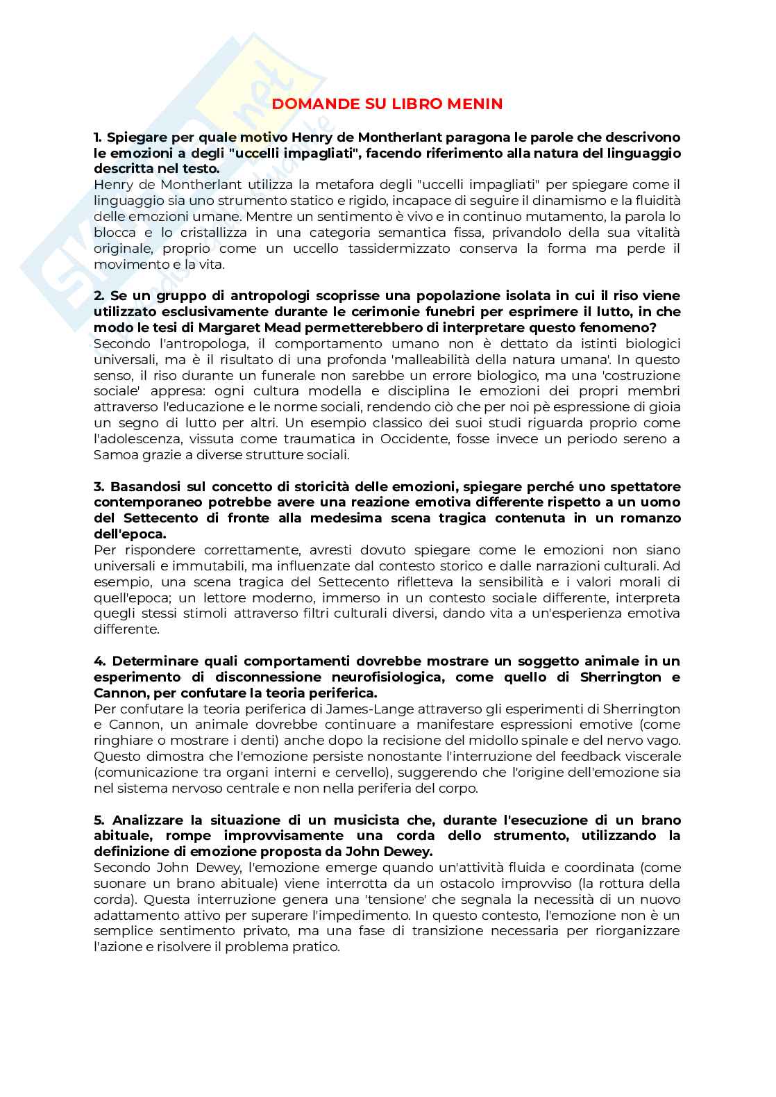 Domande Filosofia teoretica Pag. 1