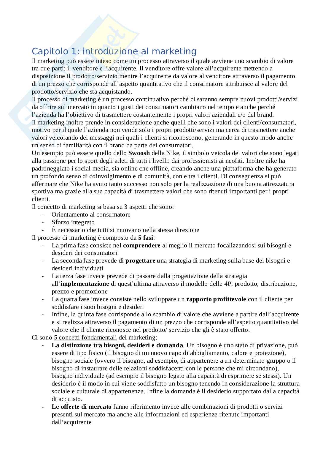 Modelli di marketing Pag. 1