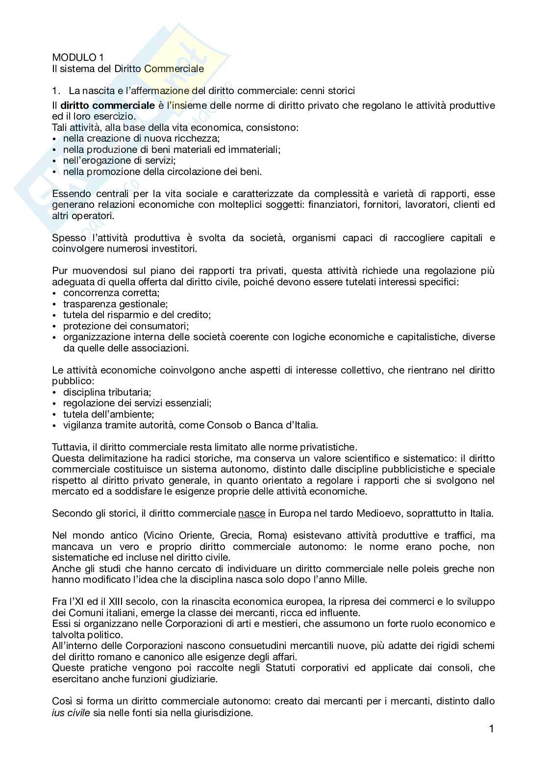 Diritto commerciale  Pag. 1