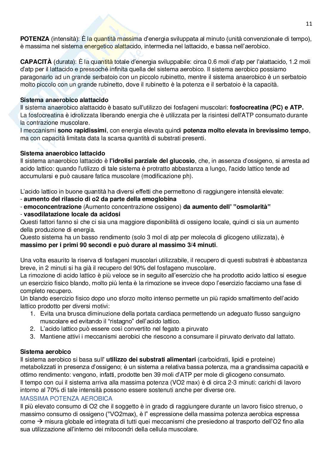 Medicina dello sport Pag. 11