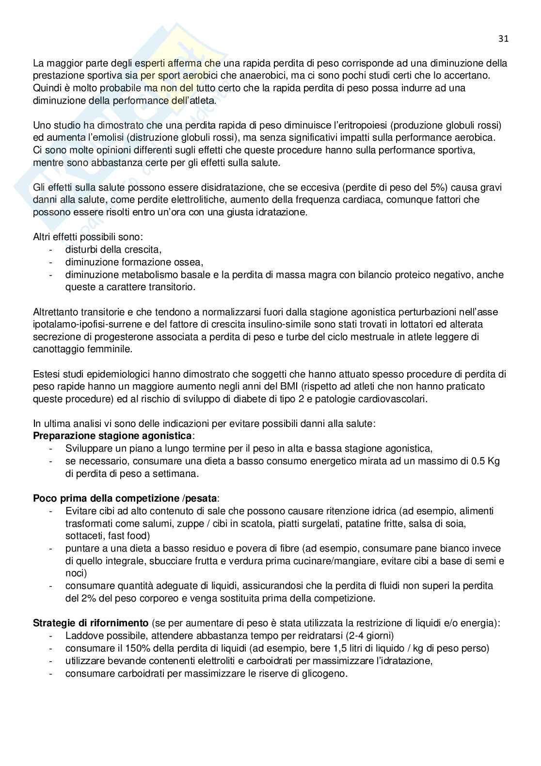 Medicina dello sport Pag. 31