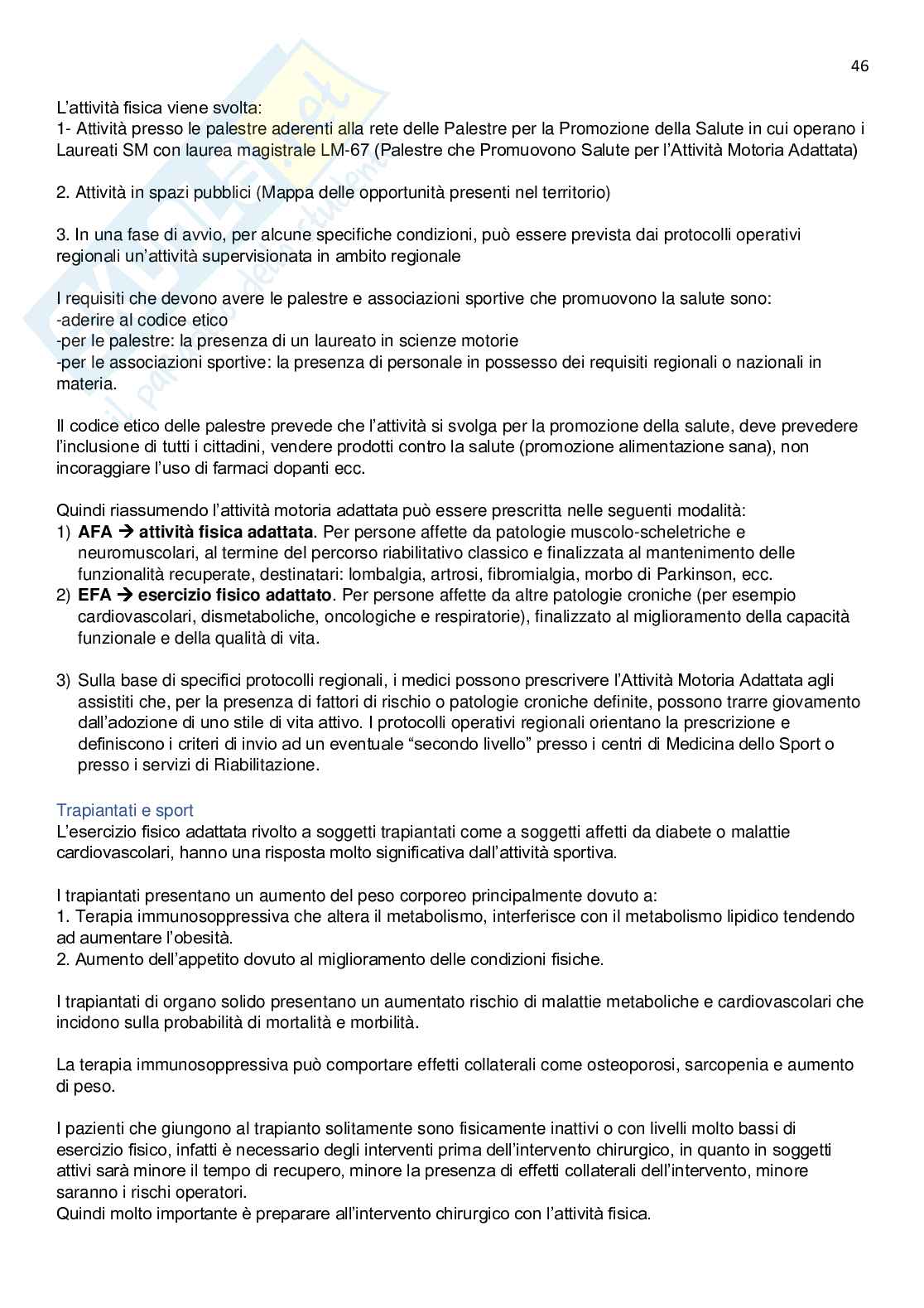 Medicina dello sport Pag. 46