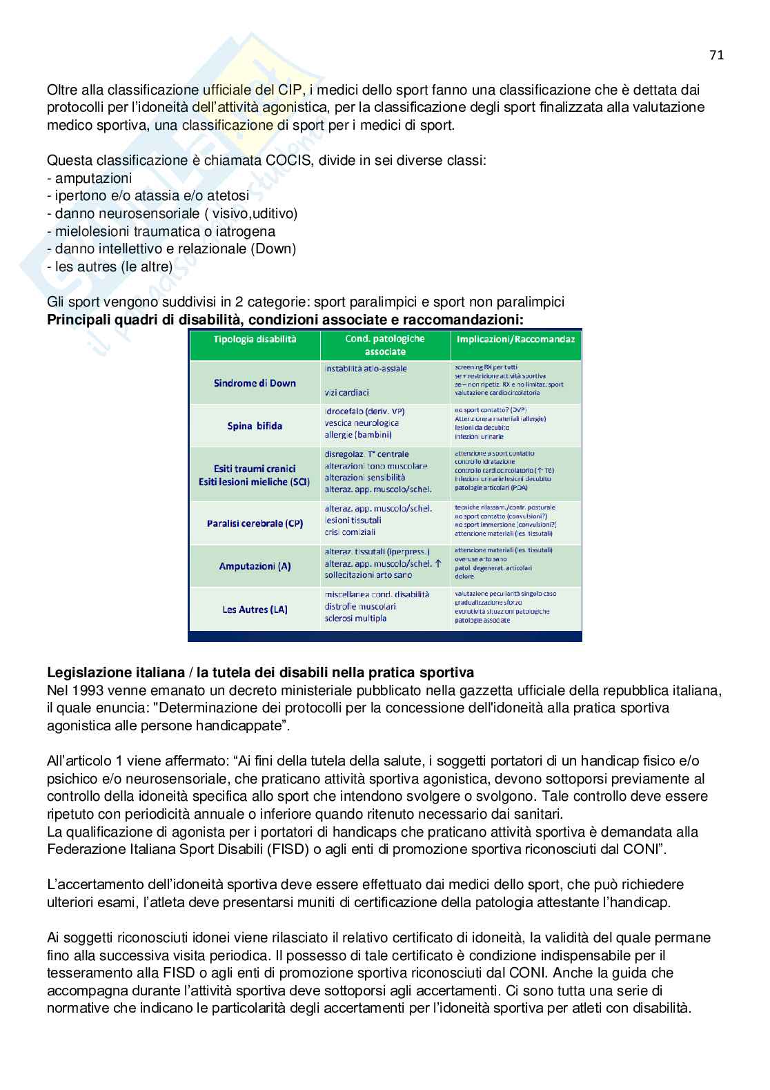Medicina dello sport Pag. 71