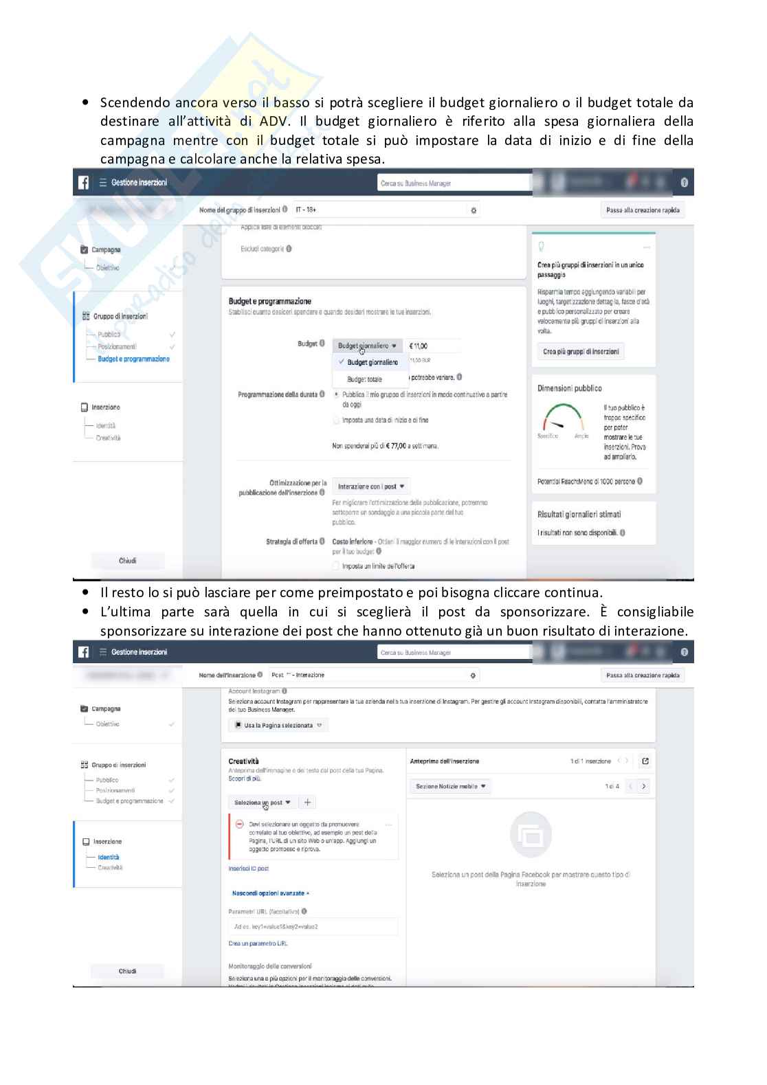 Esercitazione sulla parte ADV del Corso Marco Montemagno "Social Media Playbook" Pag. 11