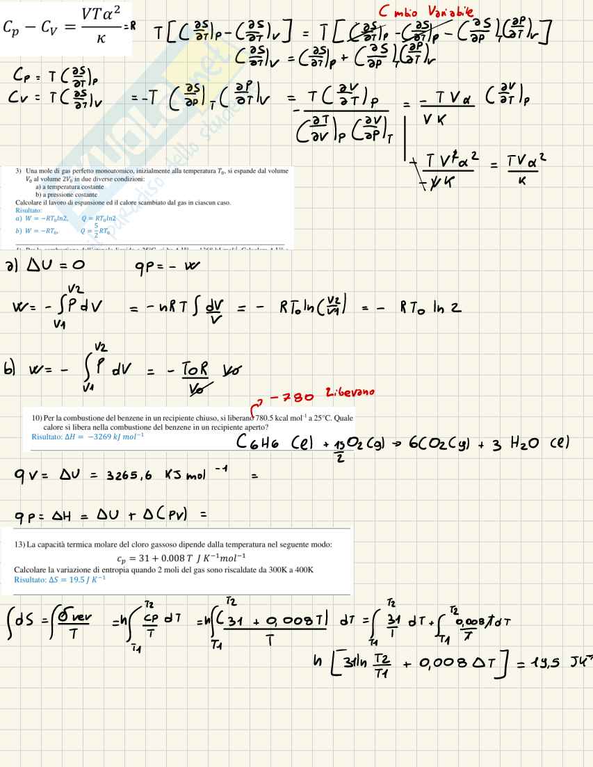 Esercizi svolti Chimica fisica 1 Pag. 6