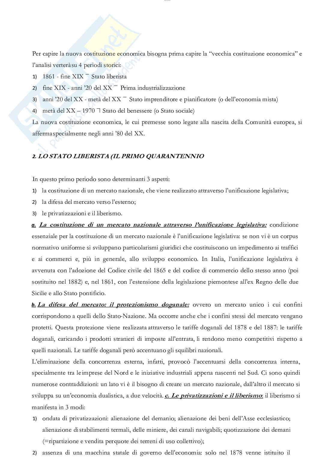 Riassunto esame Diritto Amministrativo II, Prof. Sandulli Maria Alessandra, libro consigliato La nuova costituzione economica, Sabino Cassese Pag. 2