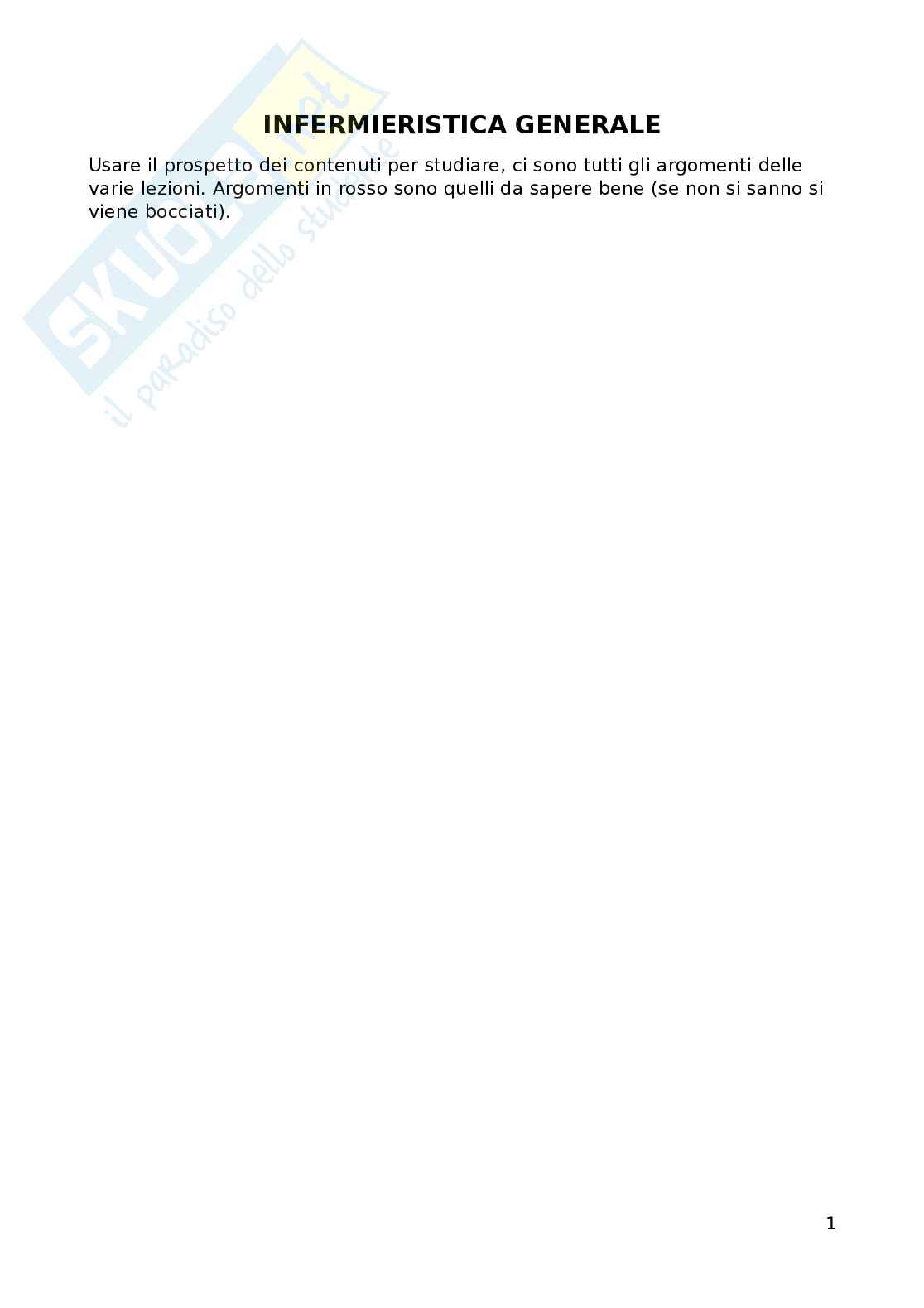 Infermieristica generale, clinica e metodologia applicata Pag. 1