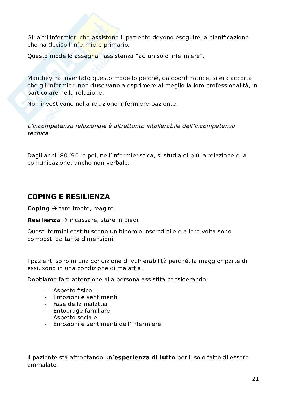 Infermieristica generale, clinica e metodologia applicata Pag. 21