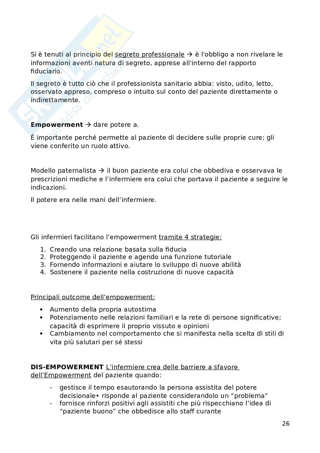 Infermieristica generale, clinica e metodologia applicata Pag. 26