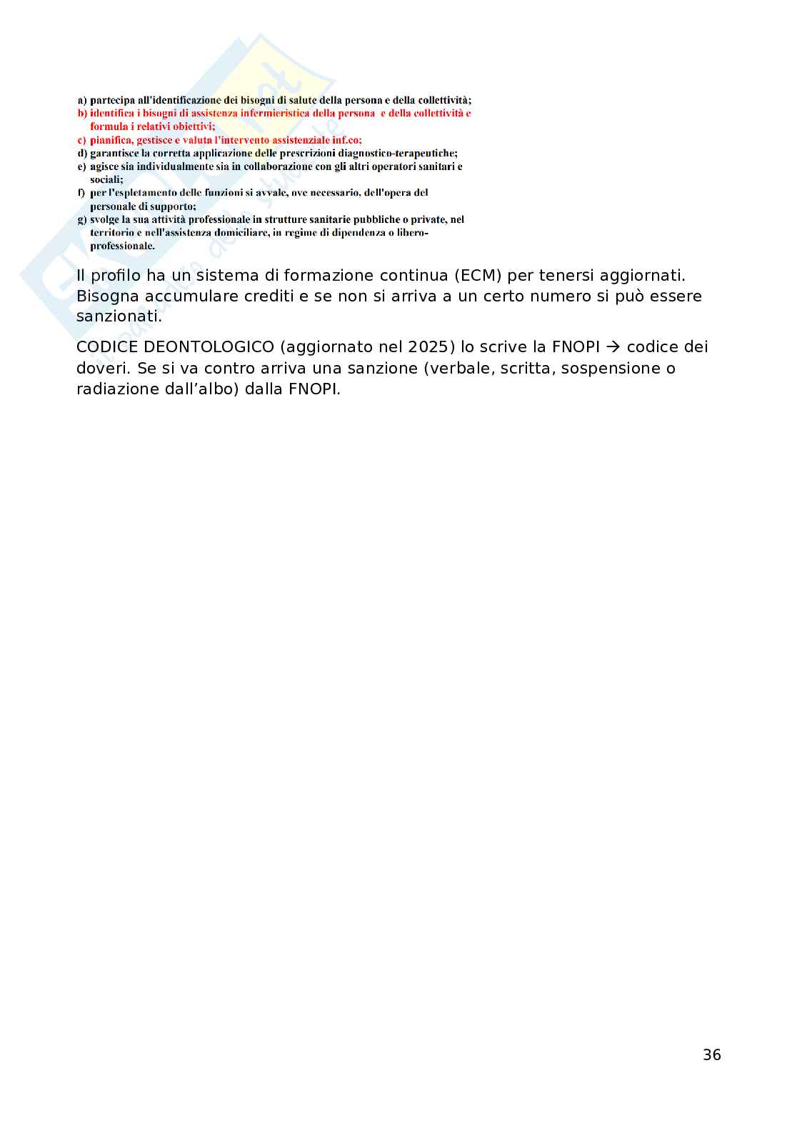 Infermieristica generale, clinica e metodologia applicata Pag. 36