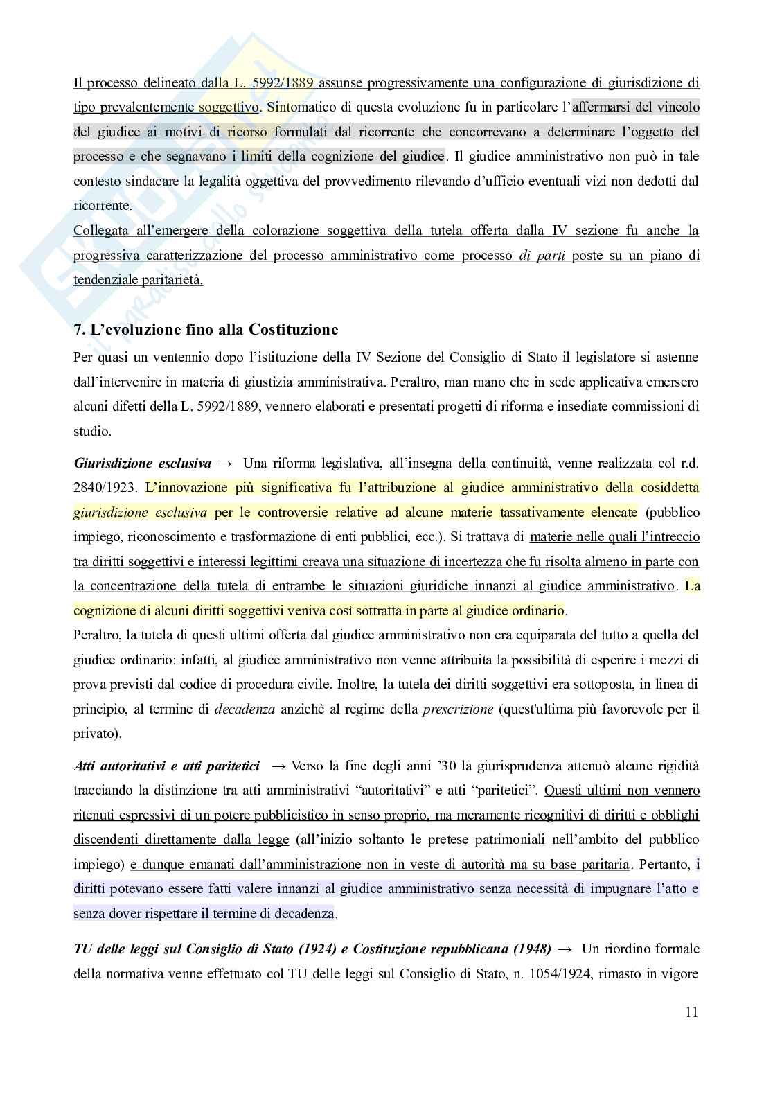 Riassunto esame Diritto Amministrativo, Prof. Ramajoli Margherita, libro consigliato Manuale di giustizia amministrativa, 3^ edizione (2025), Clarich Pag. 11