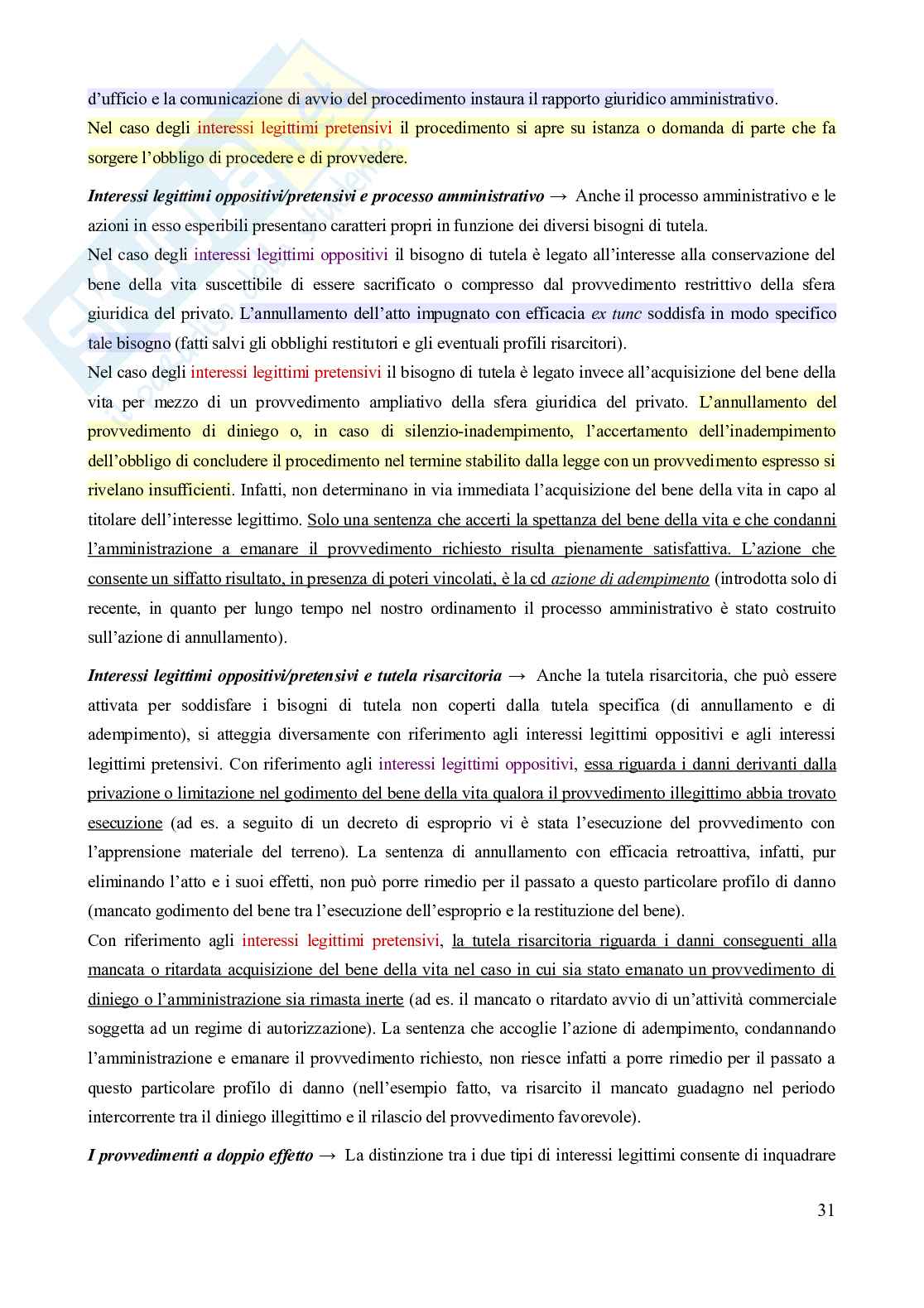 Riassunto esame Diritto Amministrativo, Prof. Ramajoli Margherita, libro consigliato Manuale di giustizia amministrativa, 3^ edizione (2025), Clarich Pag. 31