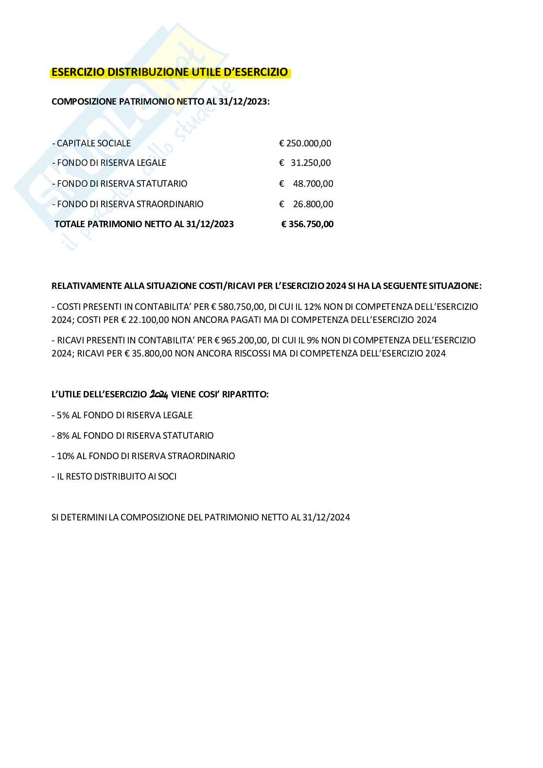 Esercizi svolti di economia dell'impresa Pag. 6