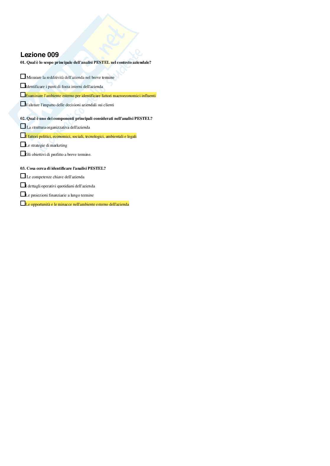 Economia e gestione delle imprese – Paniere risposte chiuse completo (225 quiz) – Università Ecampus – A.A. 2025/2026 Pag. 11