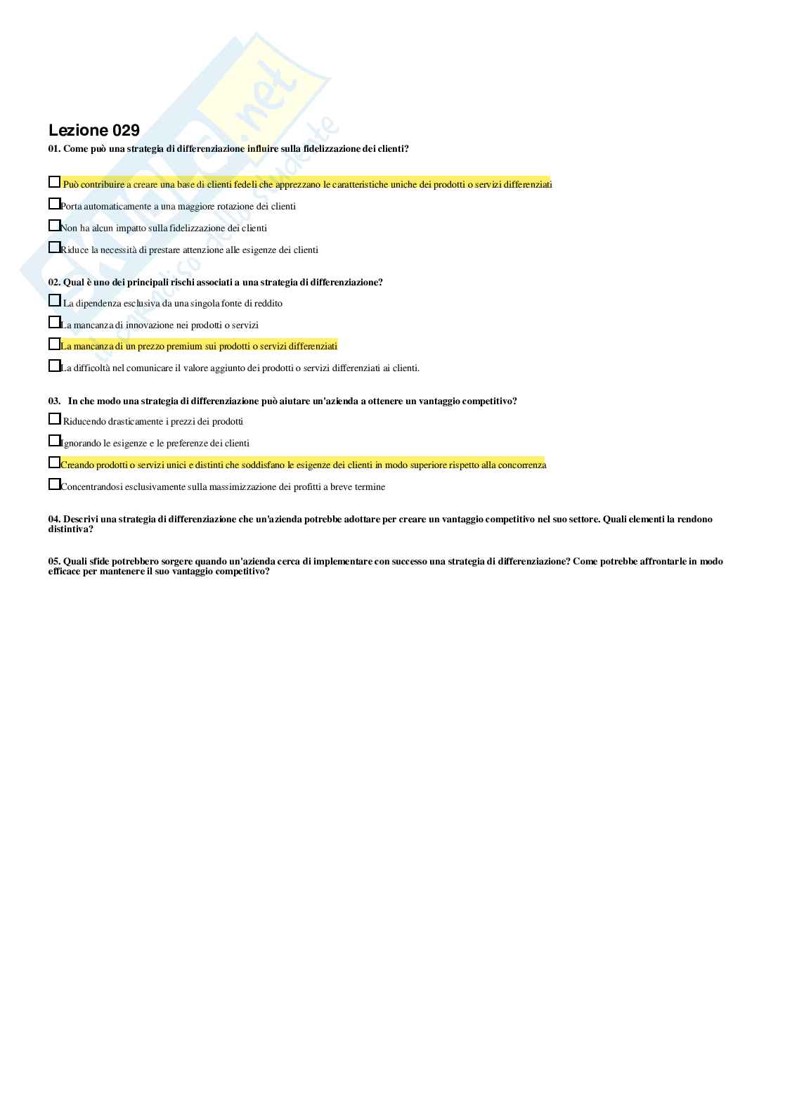 Economia e gestione delle imprese – Paniere risposte chiuse completo (225 quiz) – Università Ecampus – A.A. 2025/2026 Pag. 31