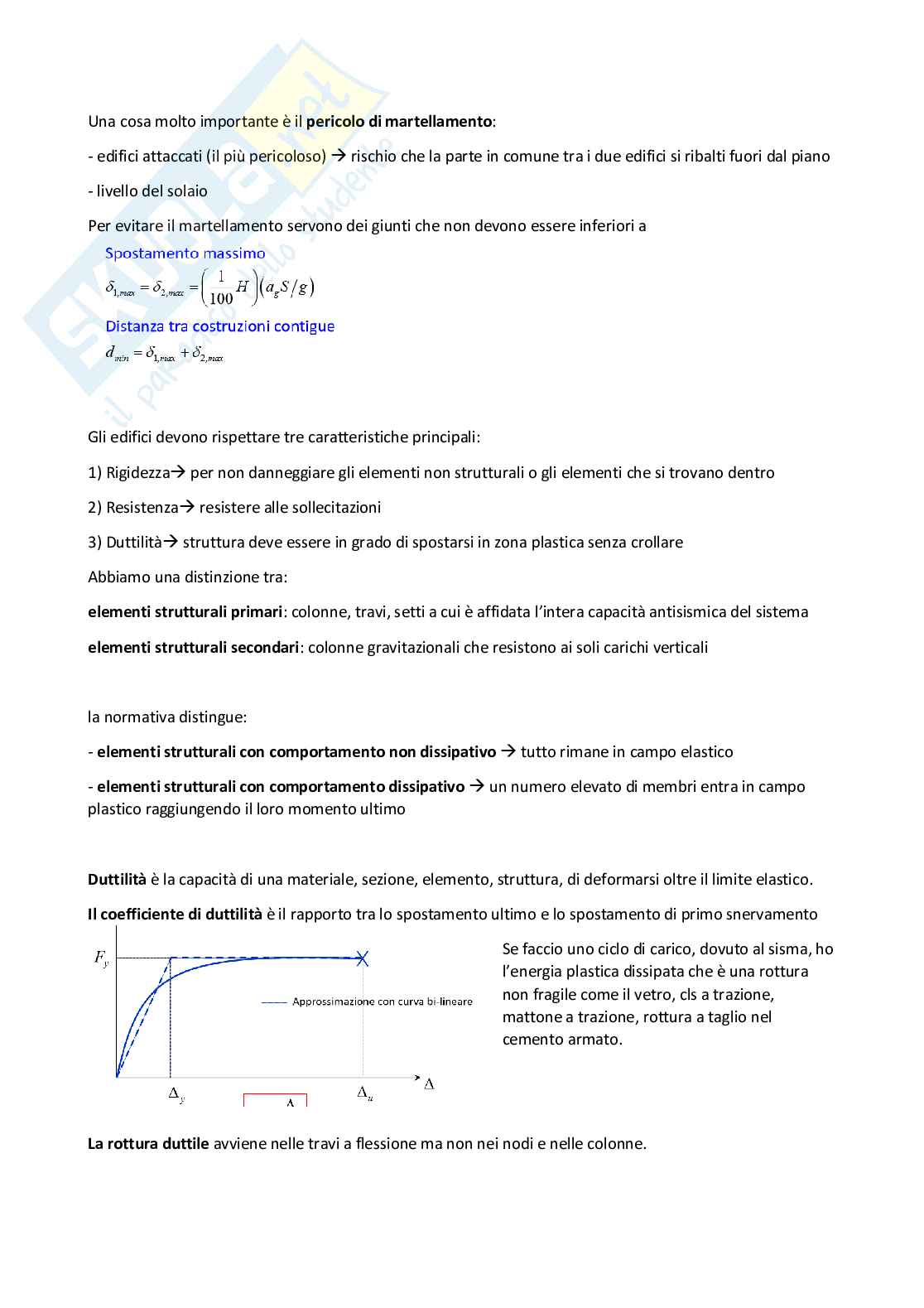 Appunti progettazione antisismica Pag. 6