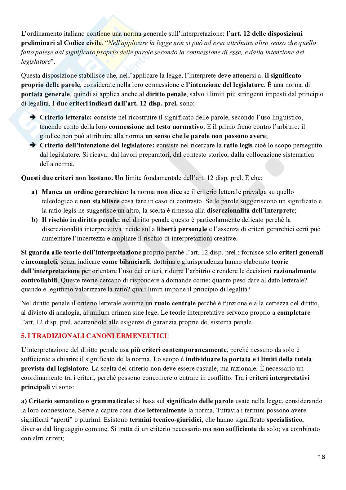 Riassunto esame Diritto penale , Prof. Schiaffo Francesco, libro consigliato Manuale di diritto penale, Fiandaca Pag. 16