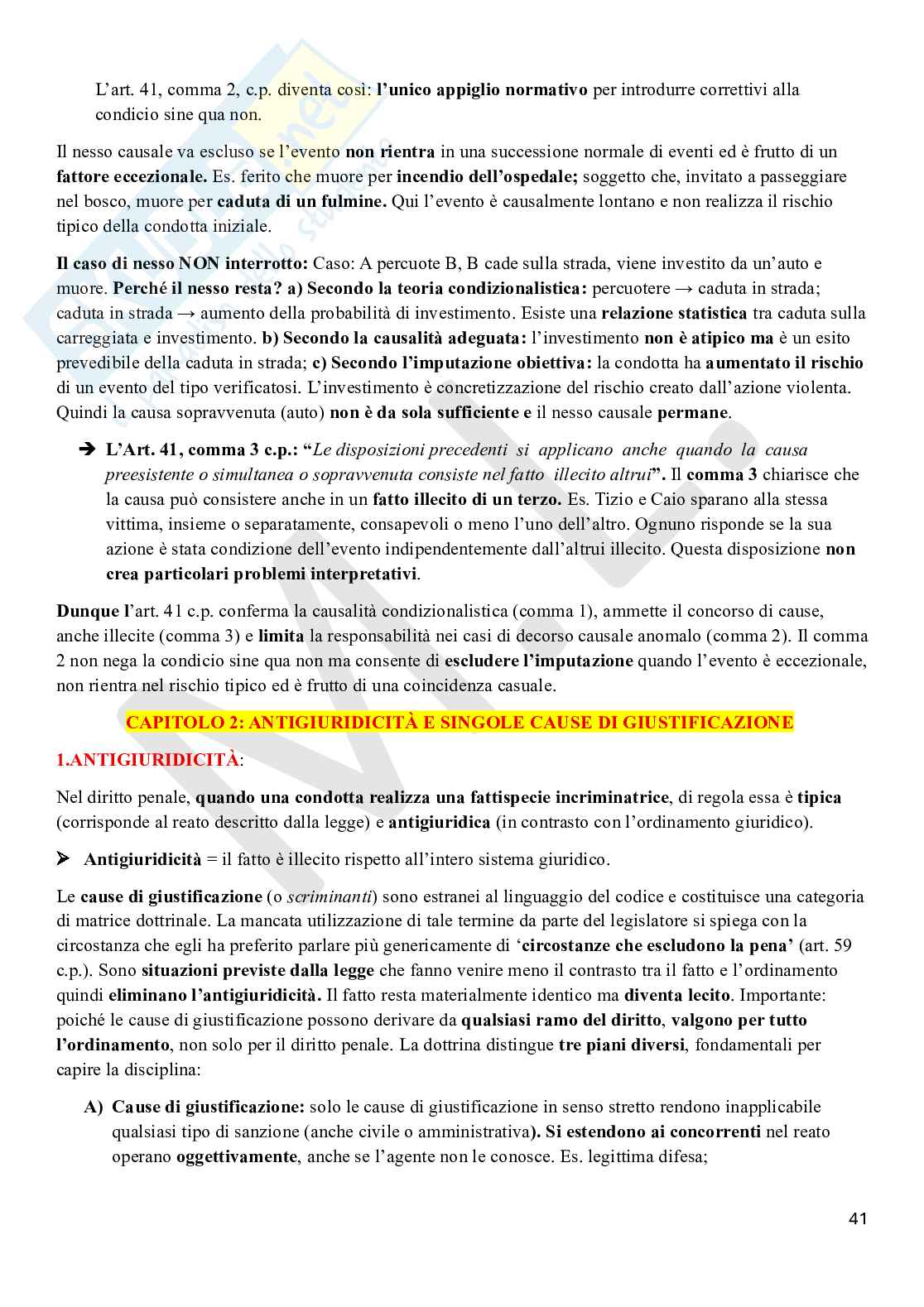 Riassunto esame Diritto penale , Prof. Schiaffo Francesco, libro consigliato Manuale di diritto penale, Fiandaca Pag. 41