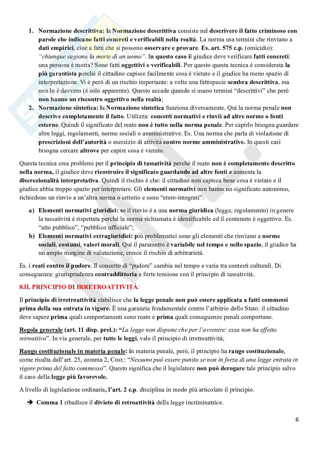 Riassunto esame Diritto penale , Prof. Schiaffo Francesco, libro consigliato Manuale di diritto penale, Fiandaca Pag. 6