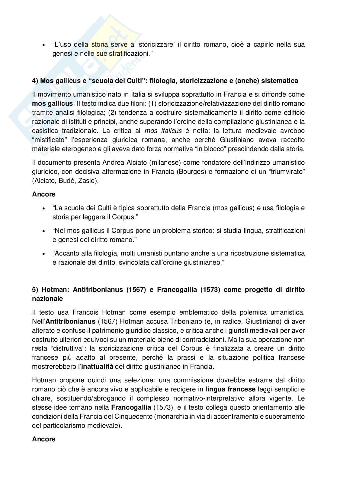 Storia del diritto medievale e moderno - La nascita degli Stati moderni e la crisi religiosa  Pag. 1