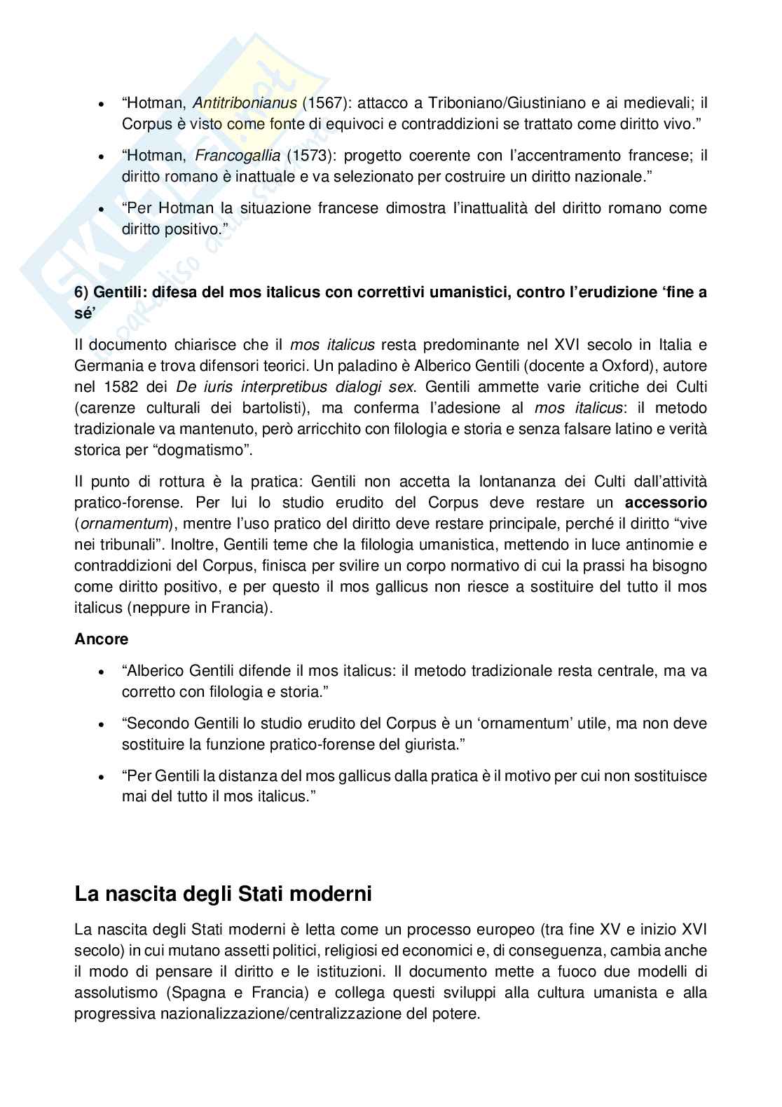Storia del diritto medievale e moderno - La nascita degli Stati moderni e la crisi religiosa  Pag. 2