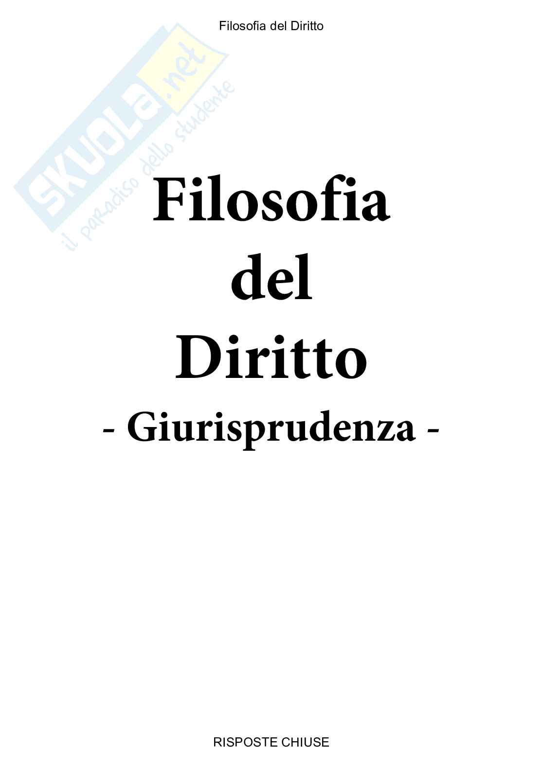 Filosofia del diritto - Paniere compilato Pag. 1