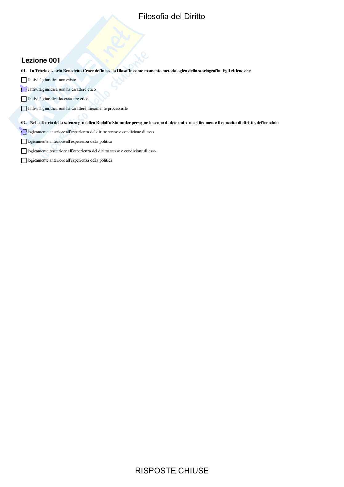 Filosofia del diritto - Paniere compilato Pag. 2