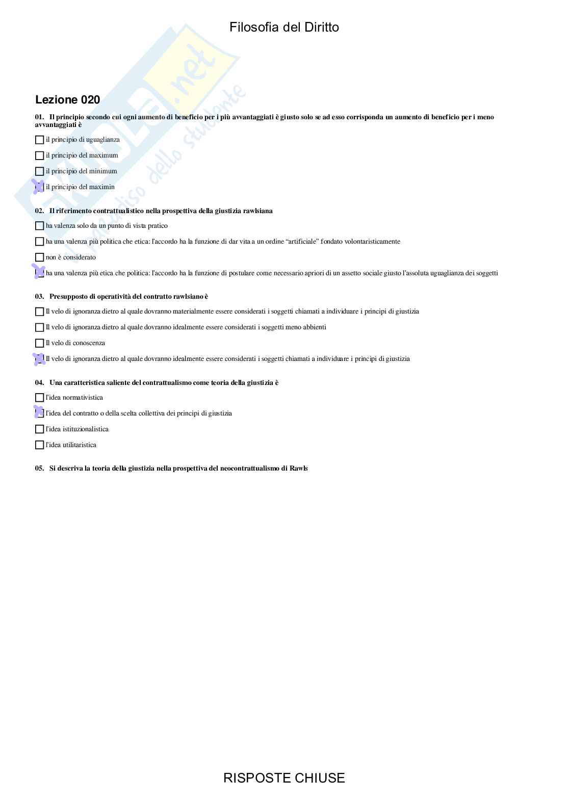 Filosofia del diritto - Paniere compilato Pag. 21