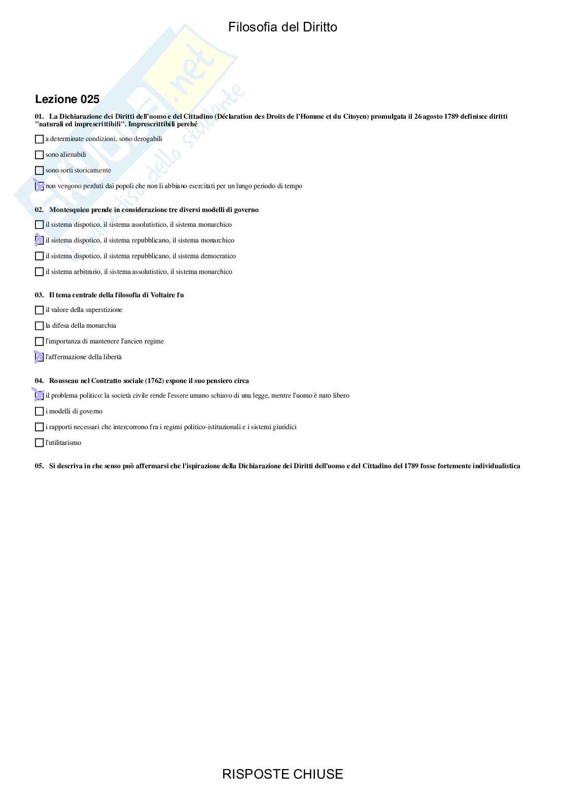 Filosofia del diritto - Paniere compilato Pag. 26