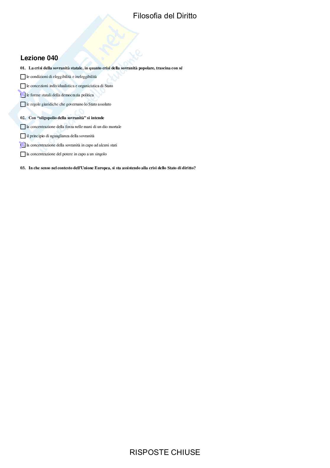 Filosofia del diritto - Paniere compilato Pag. 41