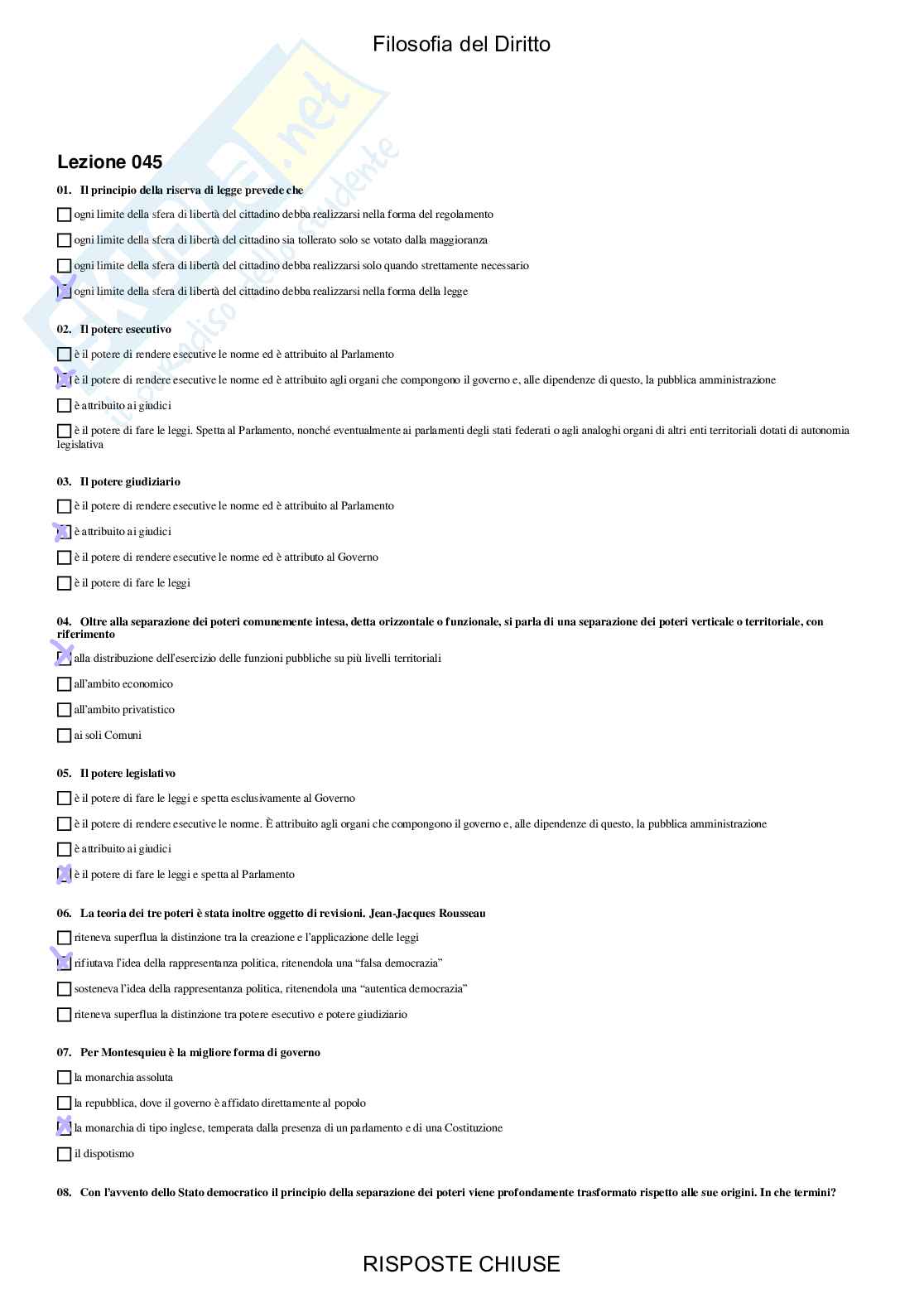 Filosofia del diritto - Paniere compilato Pag. 46