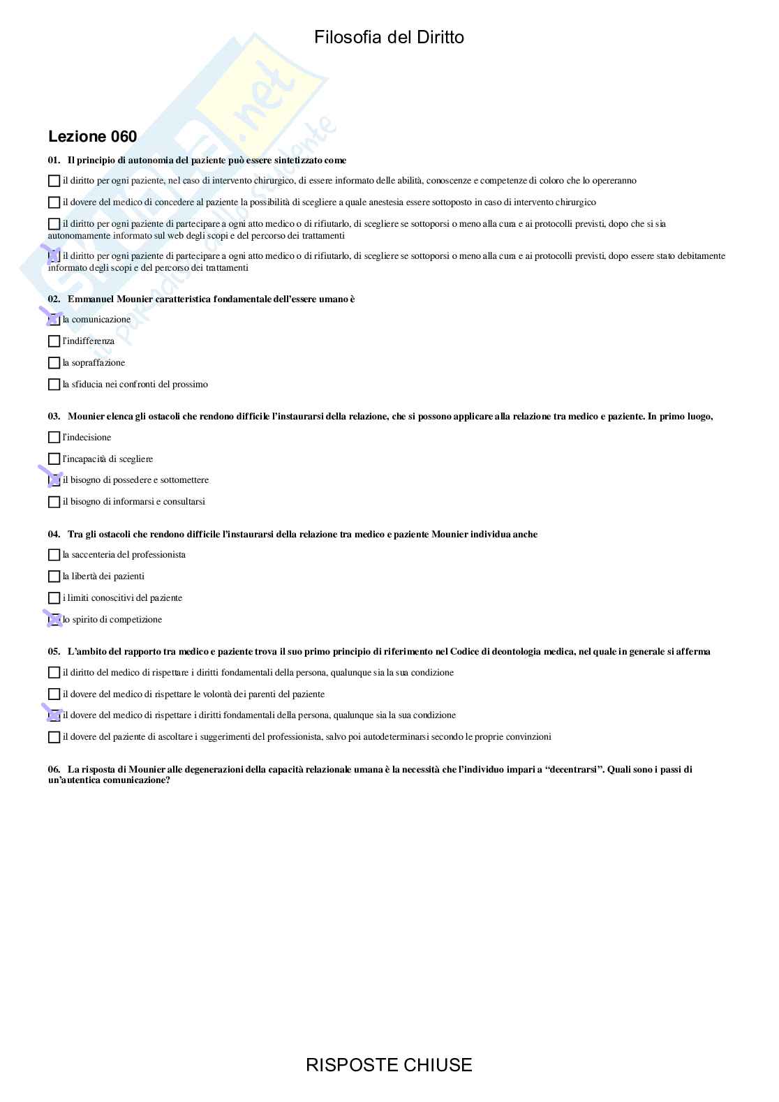 Filosofia del diritto - Paniere compilato Pag. 61