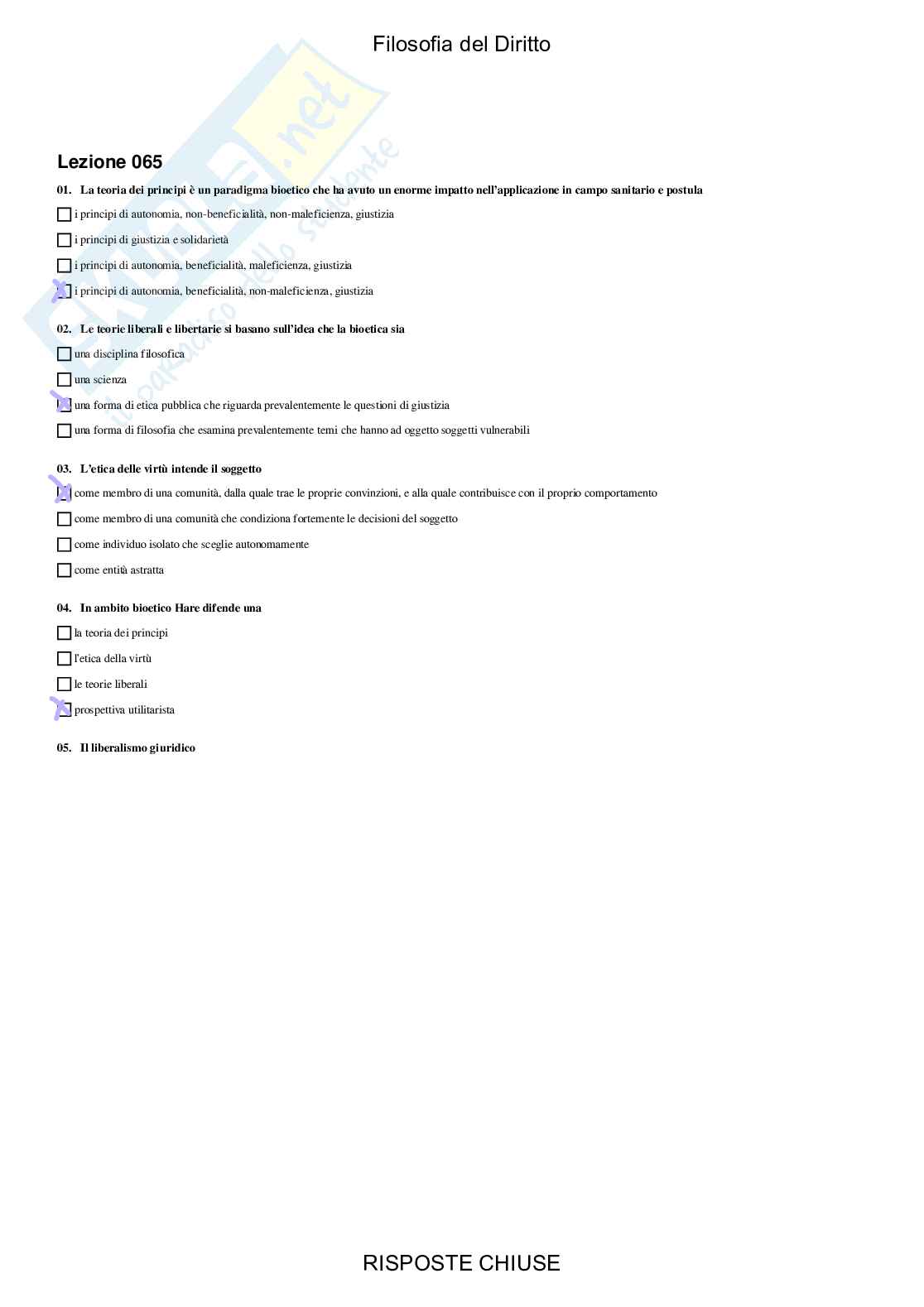 Filosofia del diritto - Paniere compilato Pag. 66