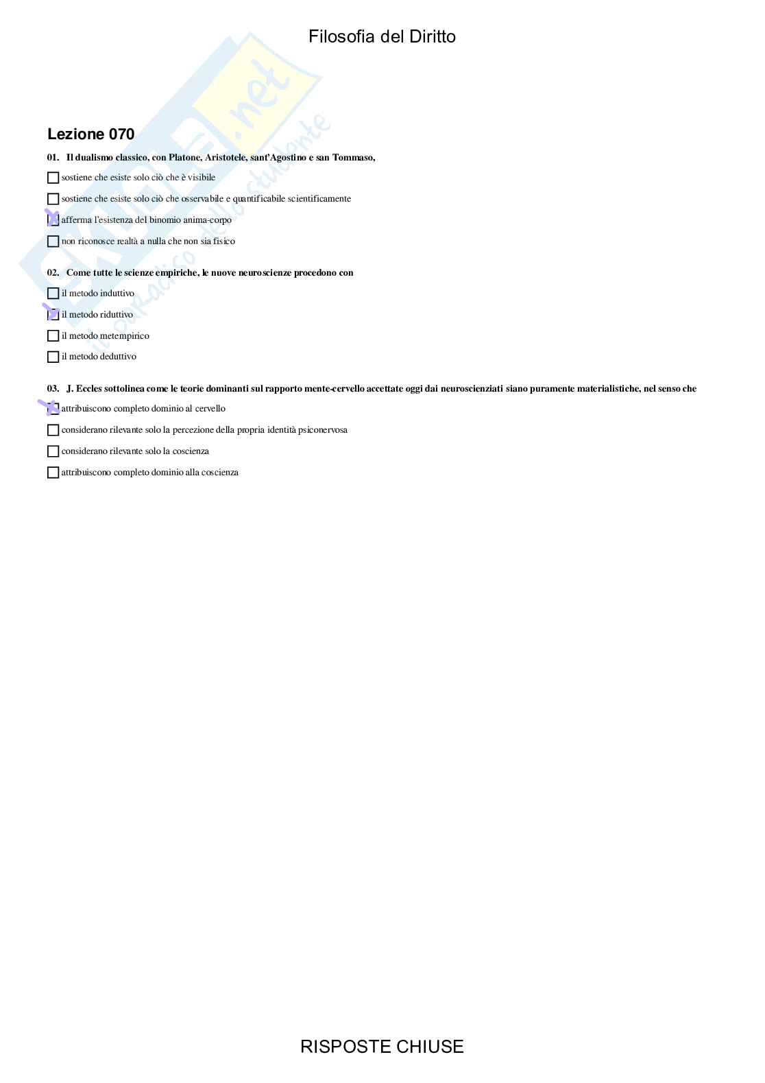 Filosofia del diritto - Paniere compilato Pag. 71