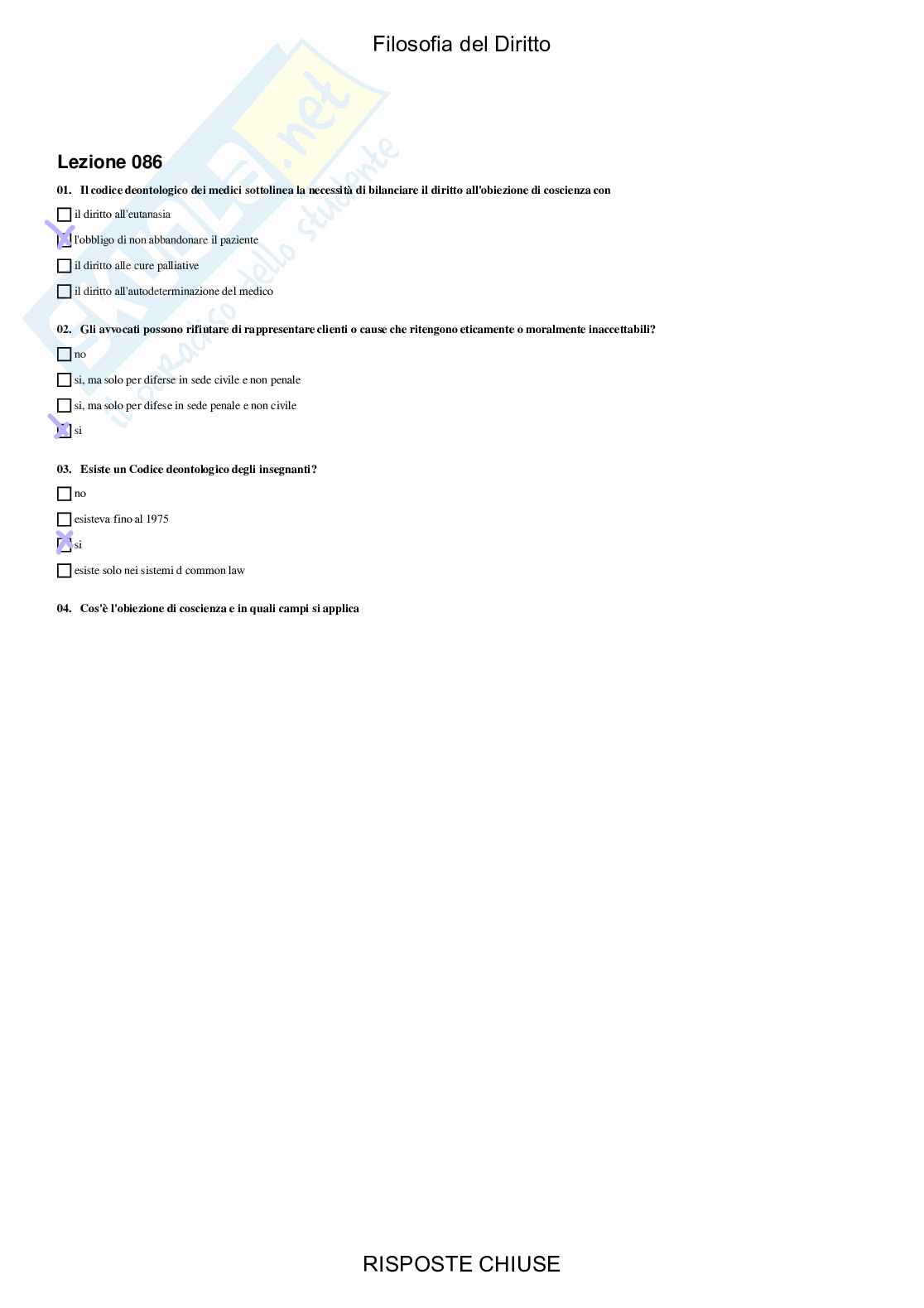 Filosofia del diritto - Paniere compilato Pag. 86