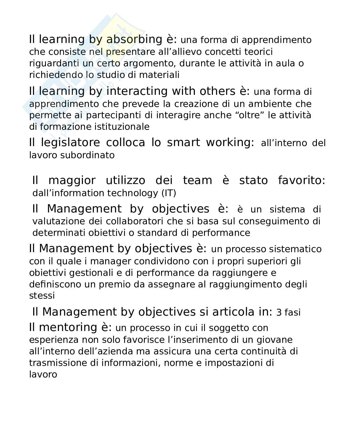 Paniere esame Organizzazione aziendale Pag. 16