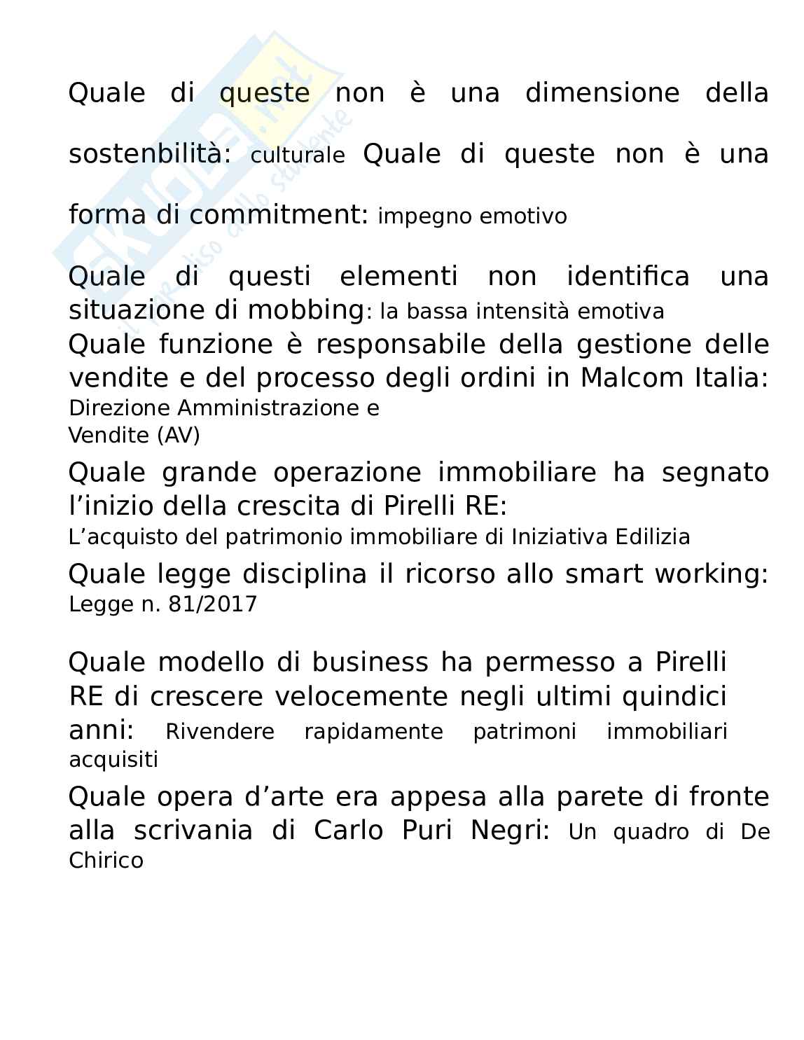 Paniere esame Organizzazione aziendale Pag. 51