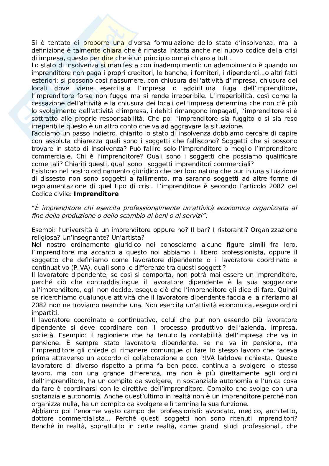 Diritto della crisi d'impresa e dell'insolvenza Pag. 2