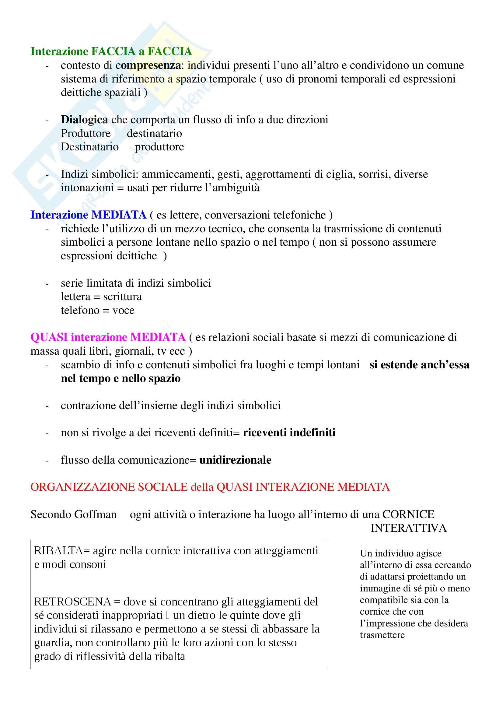 Riassunto esame Sociologia, prof. Lalli, libro consigliato Mezzi di comunicazione e modernità, Thompson Pag. 2