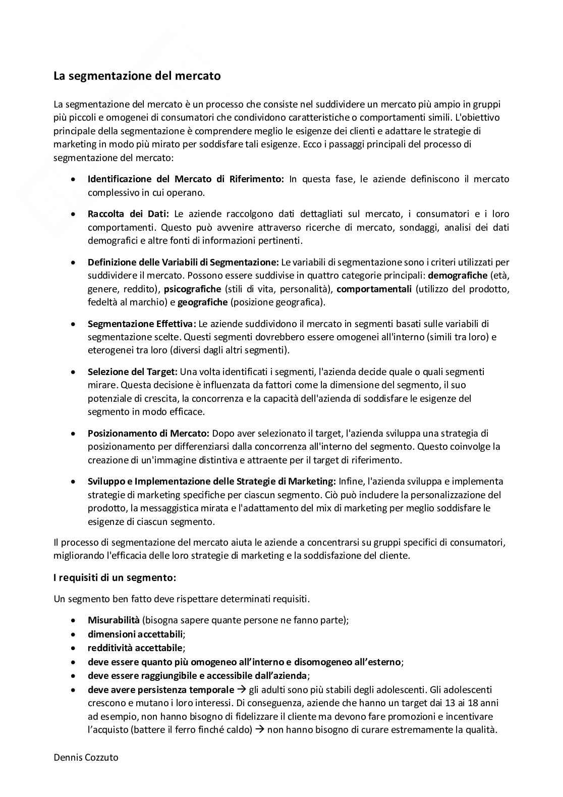 Riassunto esame Fondamenti di marketing, Prof. Caniparoli Ludovica, libro consigliato Marketing delle arti e della cultura, François Colbert Pag. 6
