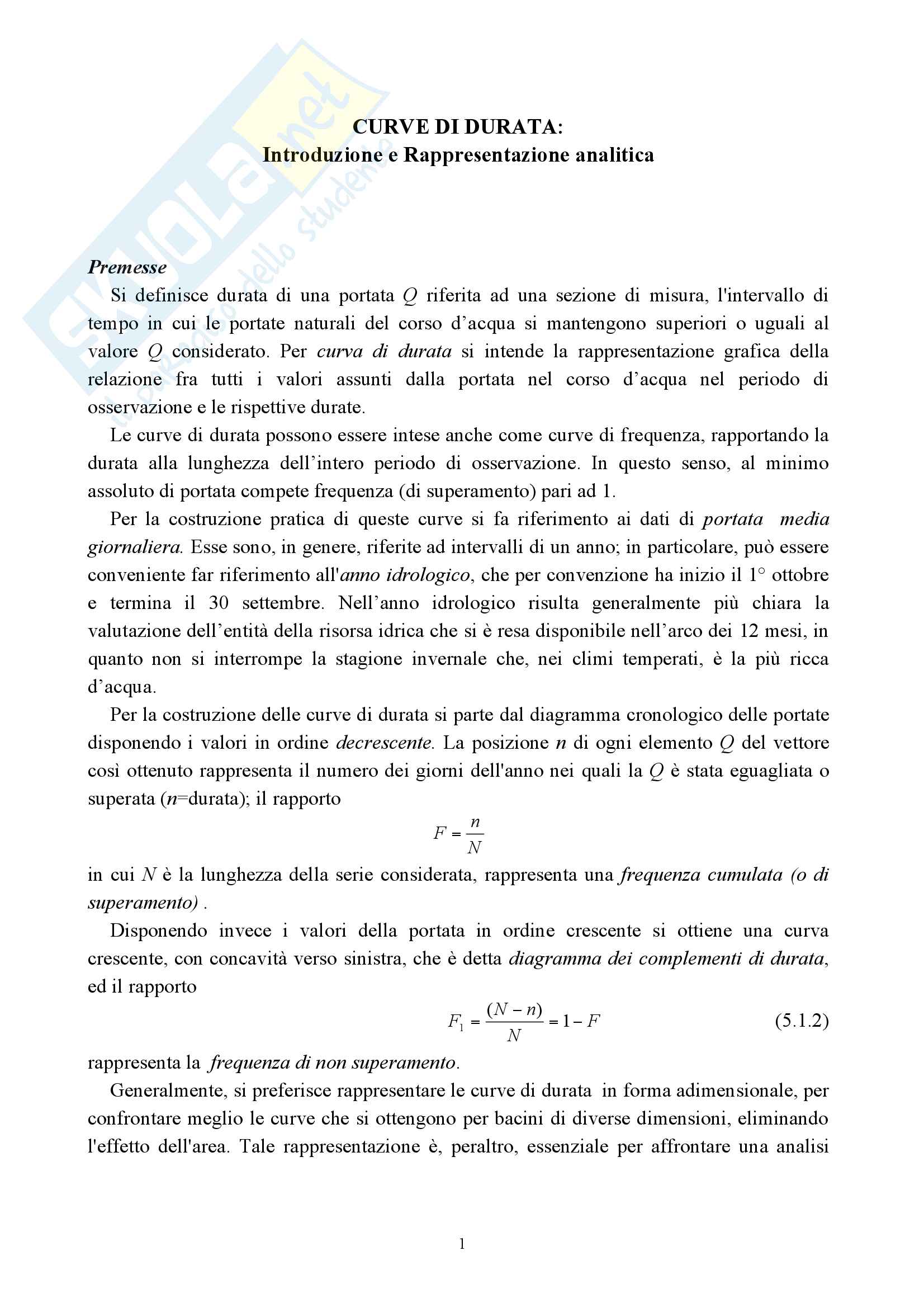 Curve Di Probabilita Pluviometrica E Di Durata Appunti Di Idrologia