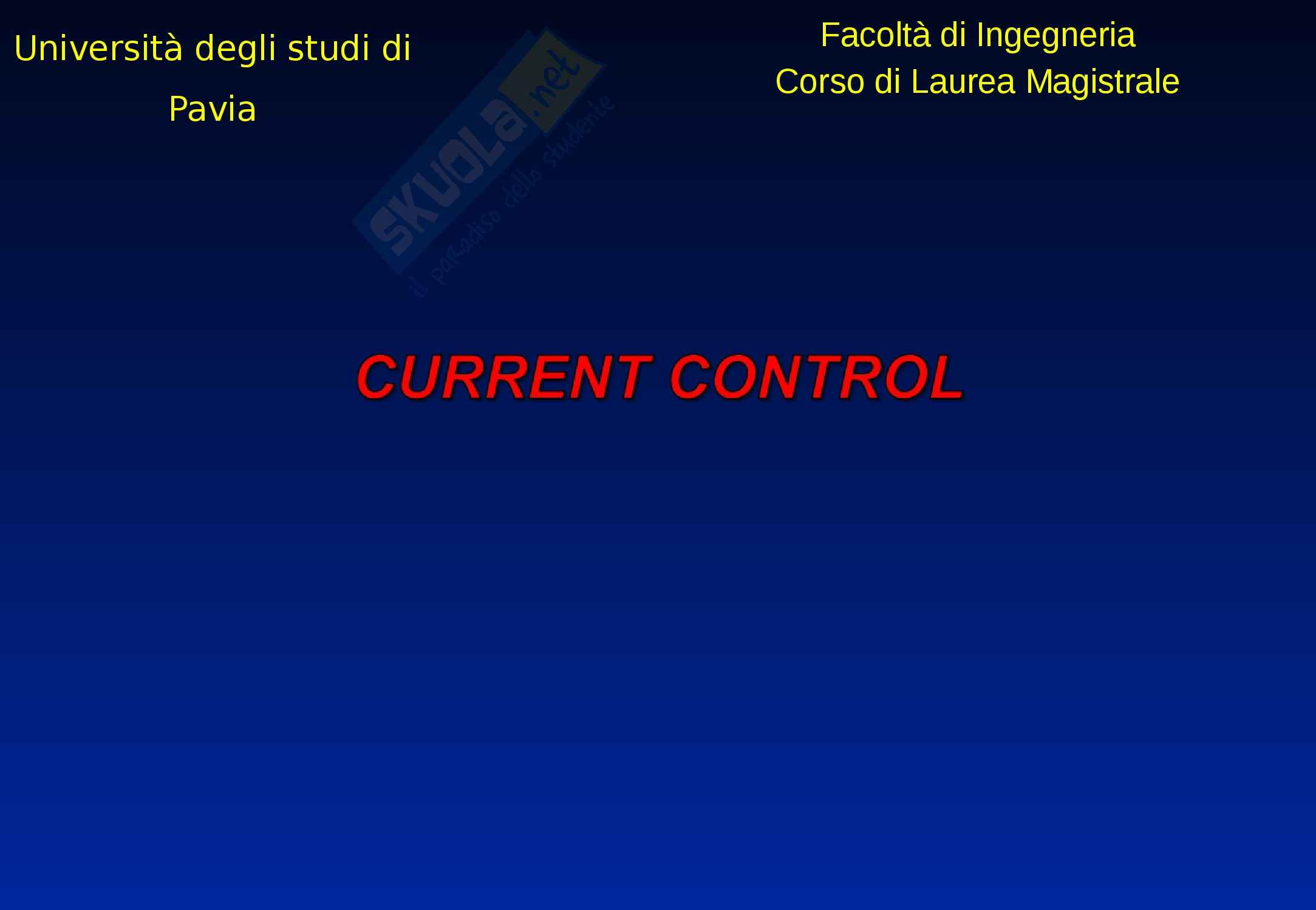 Azionamenti elettrici - Controllo di corrente Pag. 1