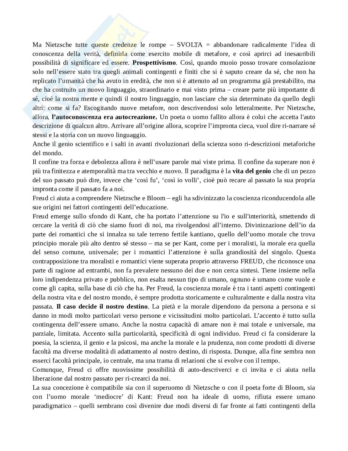 Schema Filosofia politica parte su Rorty: la filosofia dopo la filosofia Pag. 6